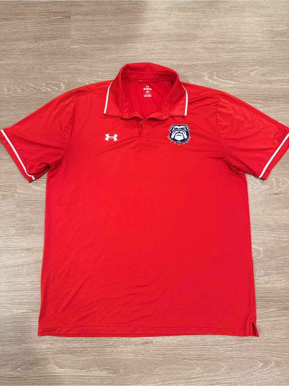 Under Armour Red Men’s Performance Polo with Bulldogs Crest